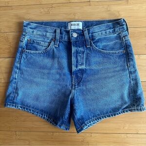 Agolde Parker Long Shorts medium blue wash